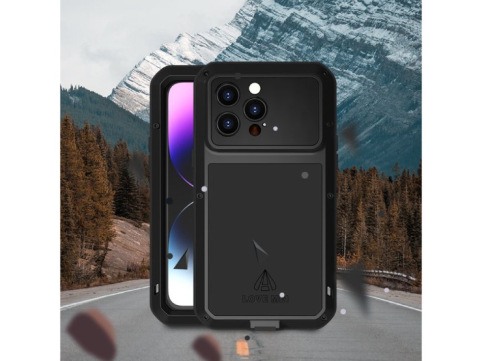 Ochranný kryt pro iPhone 14 Pro - LOVE MEI, Powerful Black