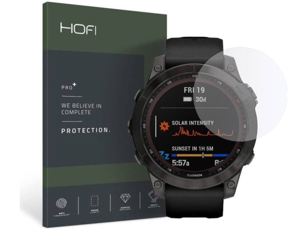 Hybridní ochranné sklo na Garmin Fenix 7 - Hofi, Glass Pro+