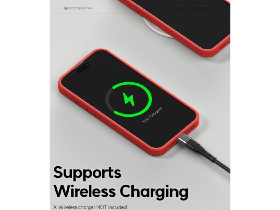 Ochranný kryt na iPhone 15 Pro MAX - Mercury, Silicone Red