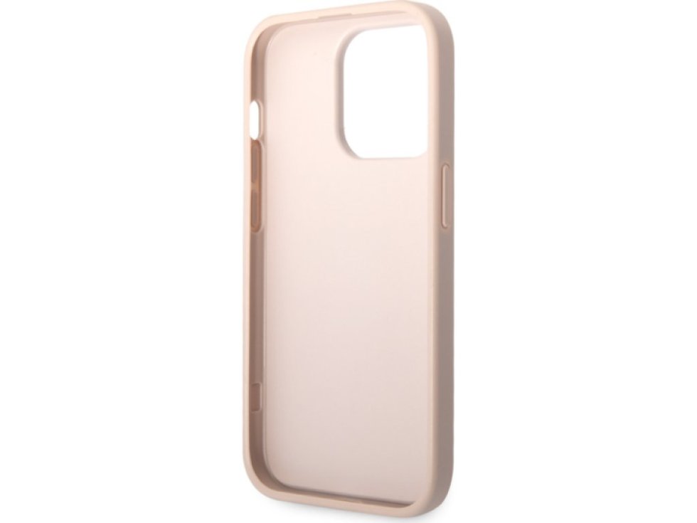 Ochranný kryt na iPhone 15 Pro - Guess, 4G Metal Logo Pink GUHCP15L4GMGPI