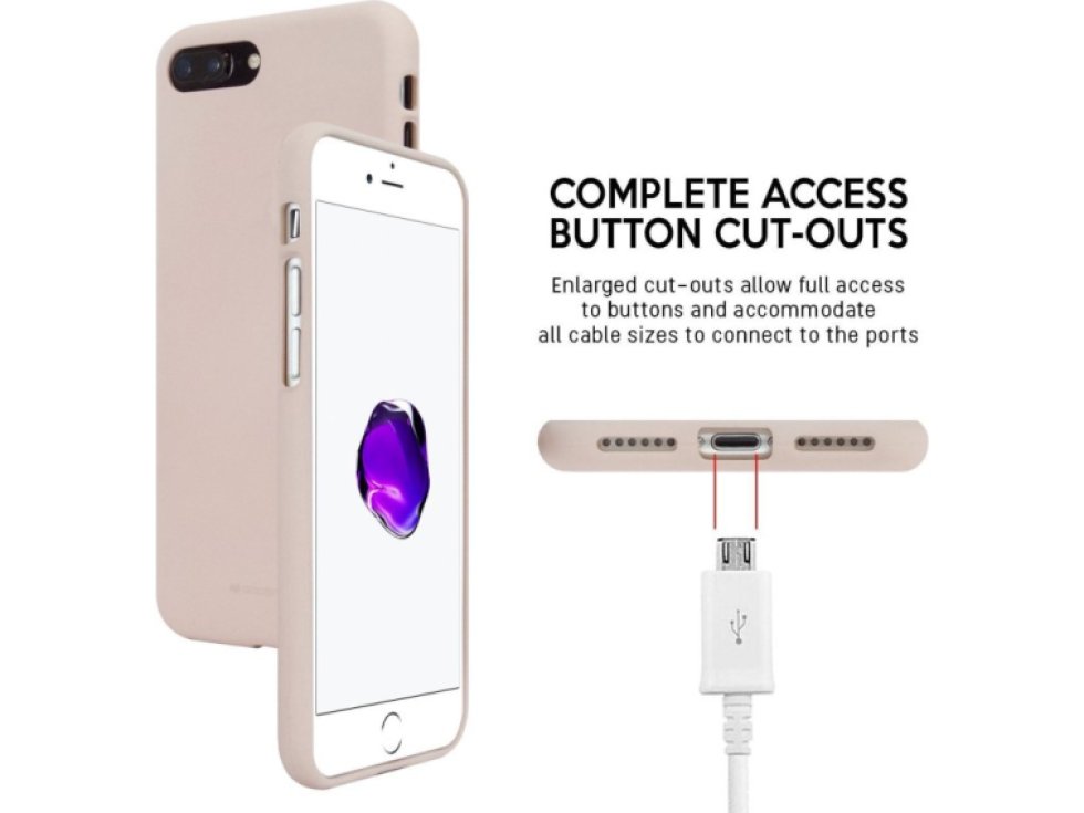 Ochranný kryt pro iPhone 7 PLUS / 8 PLUS - Mercury, Soft Feeling Pink Sand