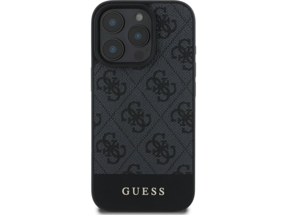 Ochranný kryt na iPhone 16 Pro - Guess, 4G Stripe Gray GUHCP16LG4GLGR