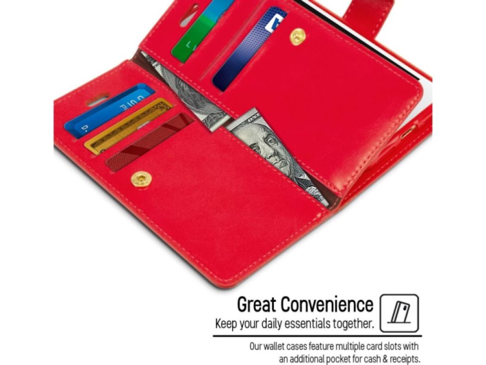 Pouzdro / kryt pro iPhone 7 / 8 / SE (2020/2022) - Mercury, Mansoor Diary Red