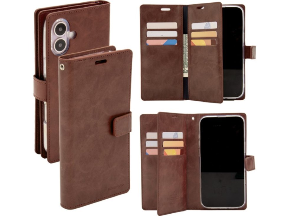 Ochranné pouzdro na iPhone 16 PLUS - Mercury, Mansoor Diary Brown