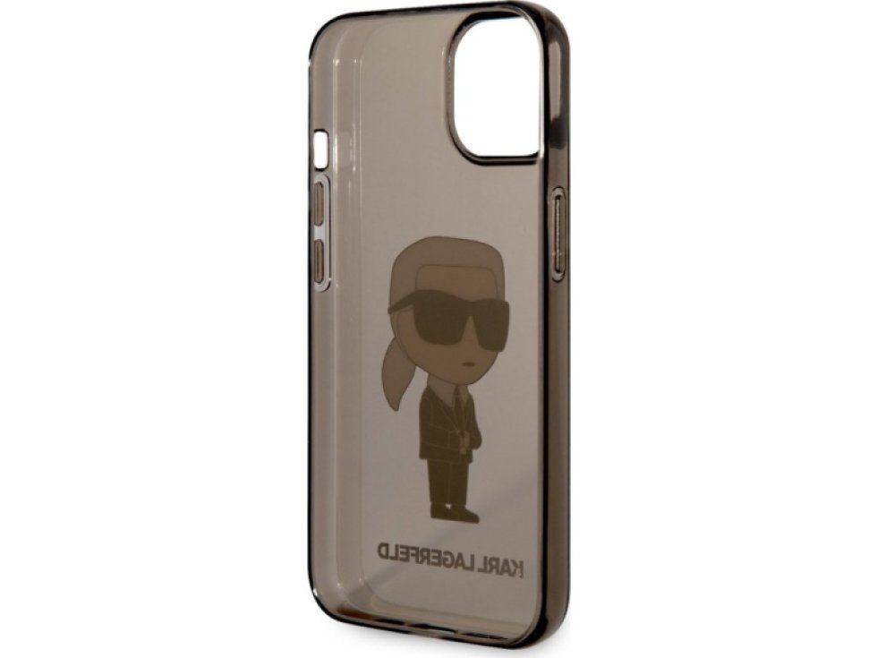 Ochranný kryt pro iPhone 14 PLUS - Karl Lagerfeld, IML Ikonik NFT Black KLHCP14MHNIKTCK