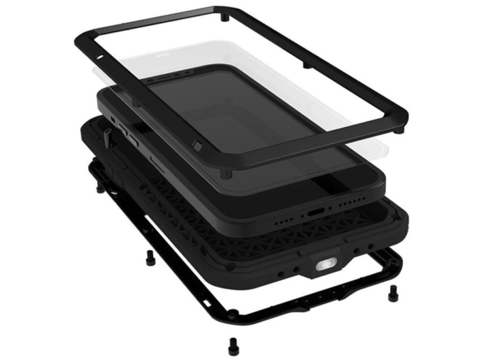 Ochranný kryt pro iPhone 13 - LOVE MEI, Powerful Black