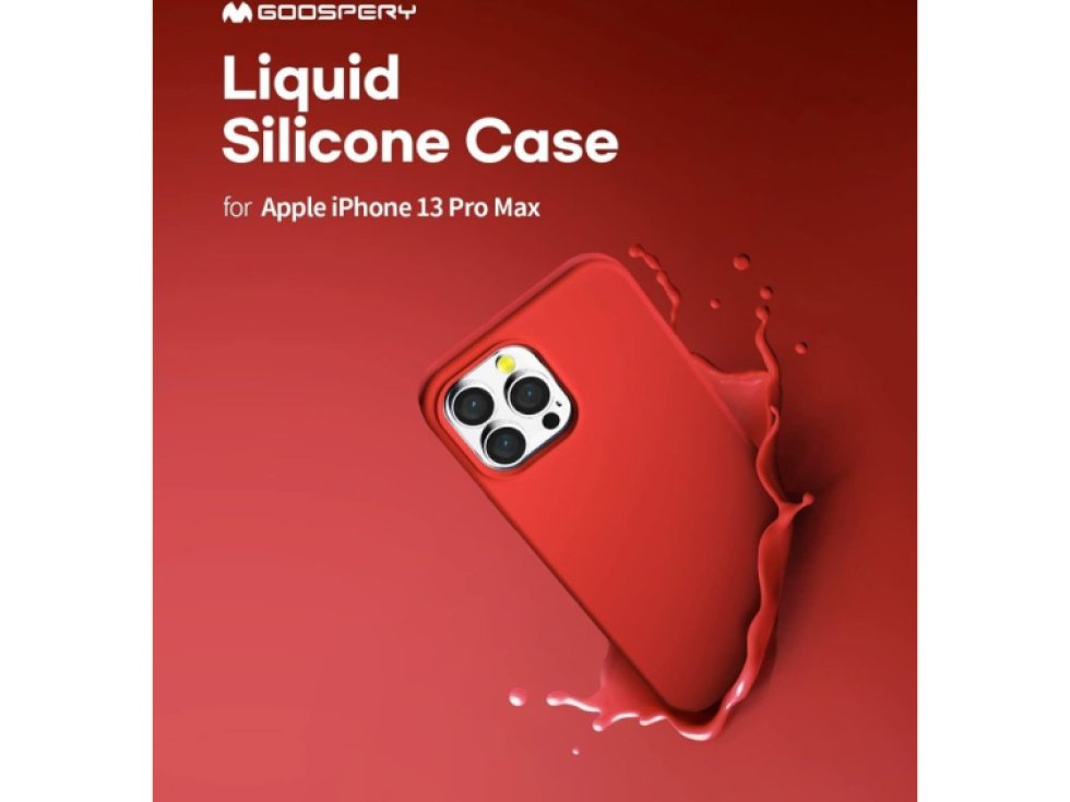 Ochranný kryt pro iPhone 13 Pro MAX - Mercury, Silicone Red