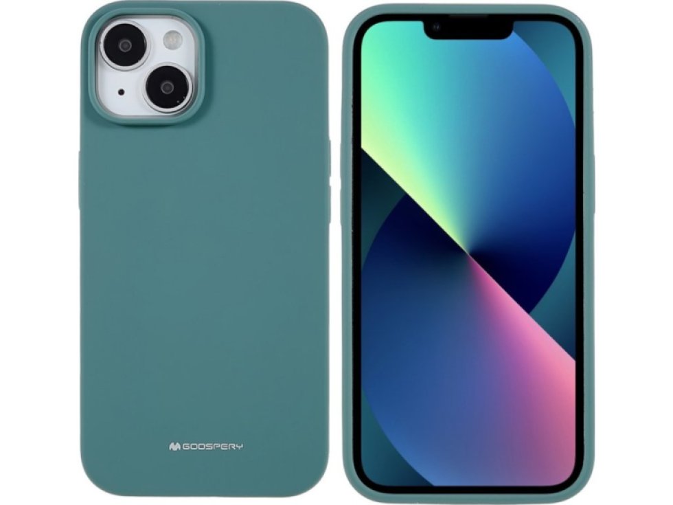 Ochranný kryt pro iPhone 14 PLUS - Mercury, Silicone Green