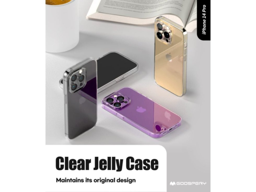 Ochranný kryt pro iPhone 14 Pro - Mercury, Jelly Transparent