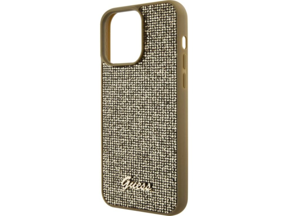 Ochranný kryt na iPhone 15 Pro MAX - Guess, Square Mirror Script Logo Gold GUHCP15XPMSDGSD