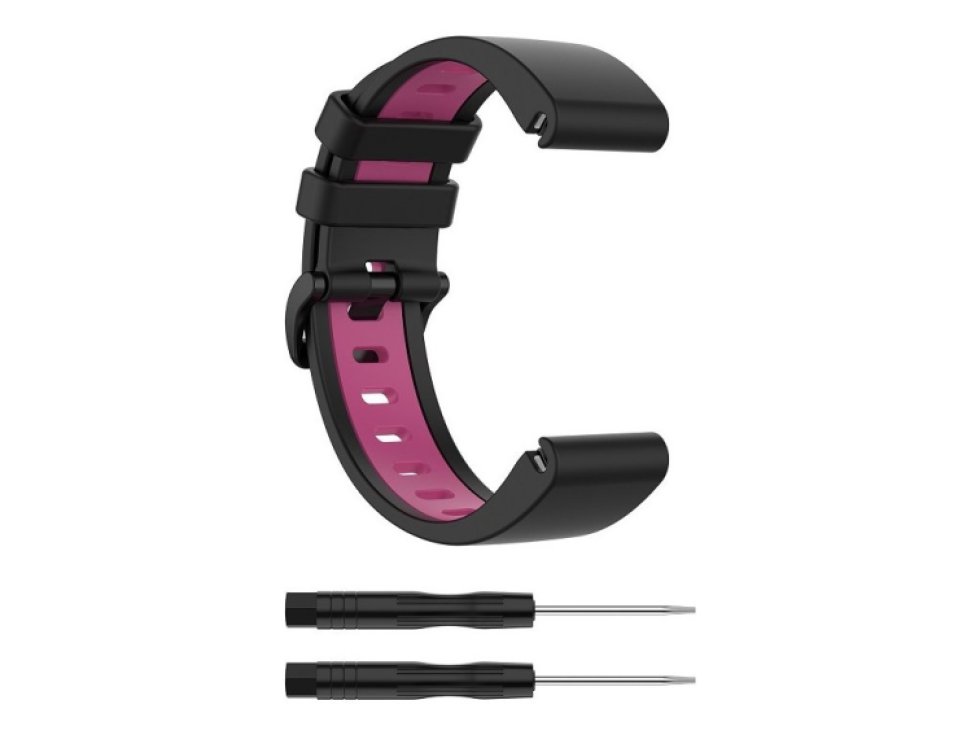 QuickFit silikonový dvojbarevný řemínek s přezkou 22mm