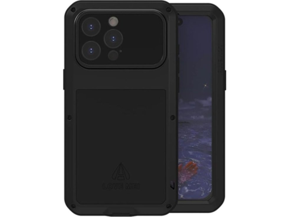 Ochranný kryt na iPhone 15 Pro MAX - LOVE MEI, Powerful Black