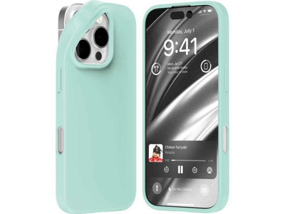 Ochranný kryt na iPhone 16 Pro - Mercury, Soft Feeling Mint