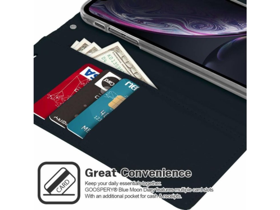 Pouzdro / kryt pro iPhone XR - Mercury, Bluemoon Diary Navy