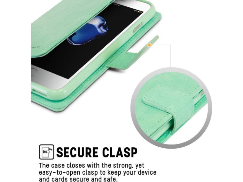 Pouzdro / kryt pro iPhone 7 Plus / 8 Plus - Mercury, Bluemoon Diary Mint