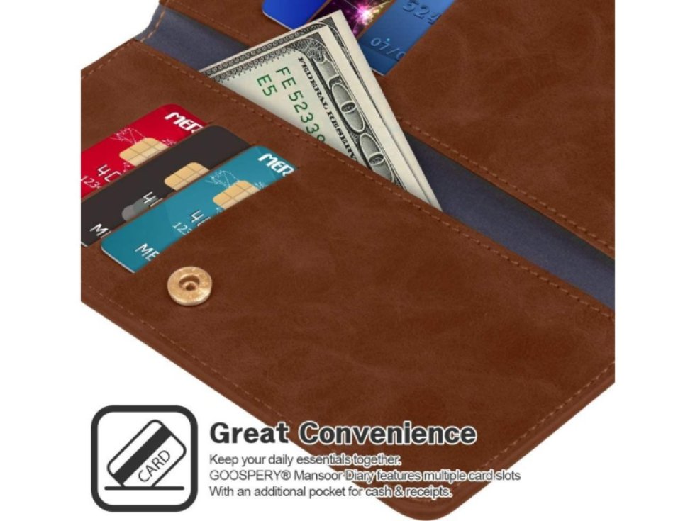 Knížkové pouzdro na iPhone XR - Mercury, Mansoor Diary Brown