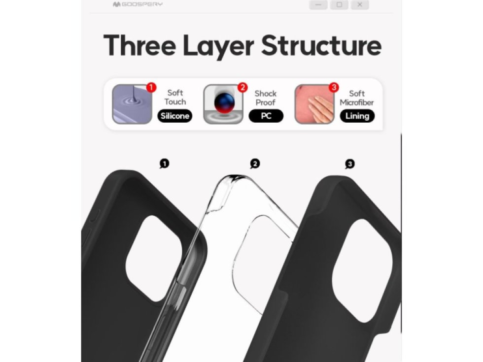 Ochranný kryt na iPhone 15 Pro MAX - Mercury, Silicone Black