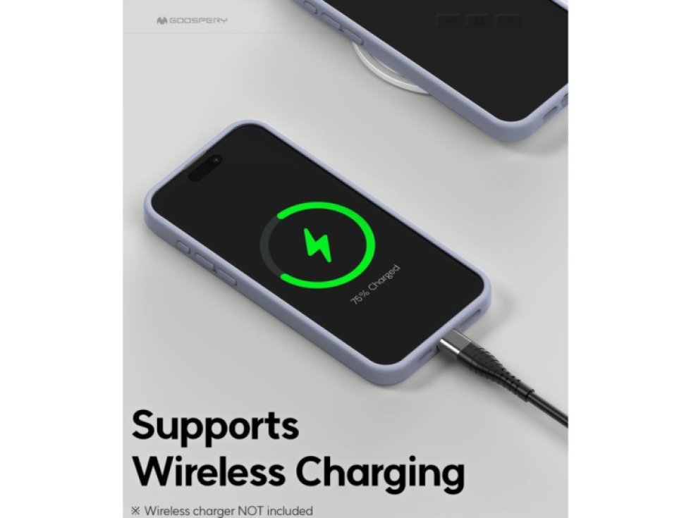 Ochranný kryt na iPhone 15 Pro MAX - Mercury, Silicone Lavender Gray