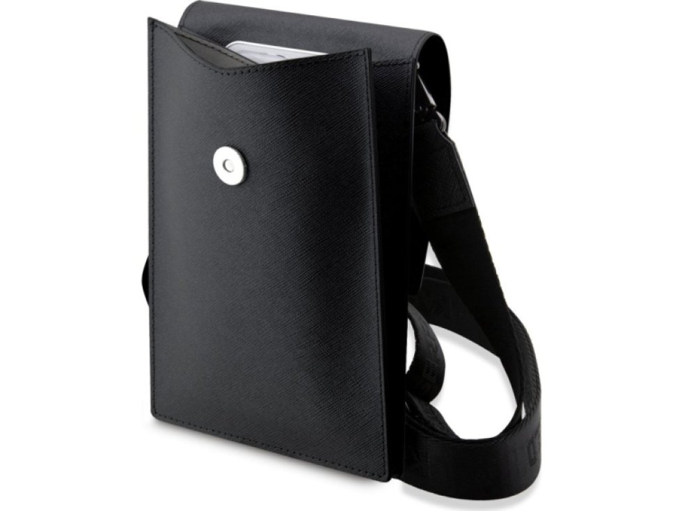 Univerzální pouzdro / taška s kapsou na mobil - Karl Lagerfeld, Metal Logo NFT Wallet Black KLWBSAKCPMK