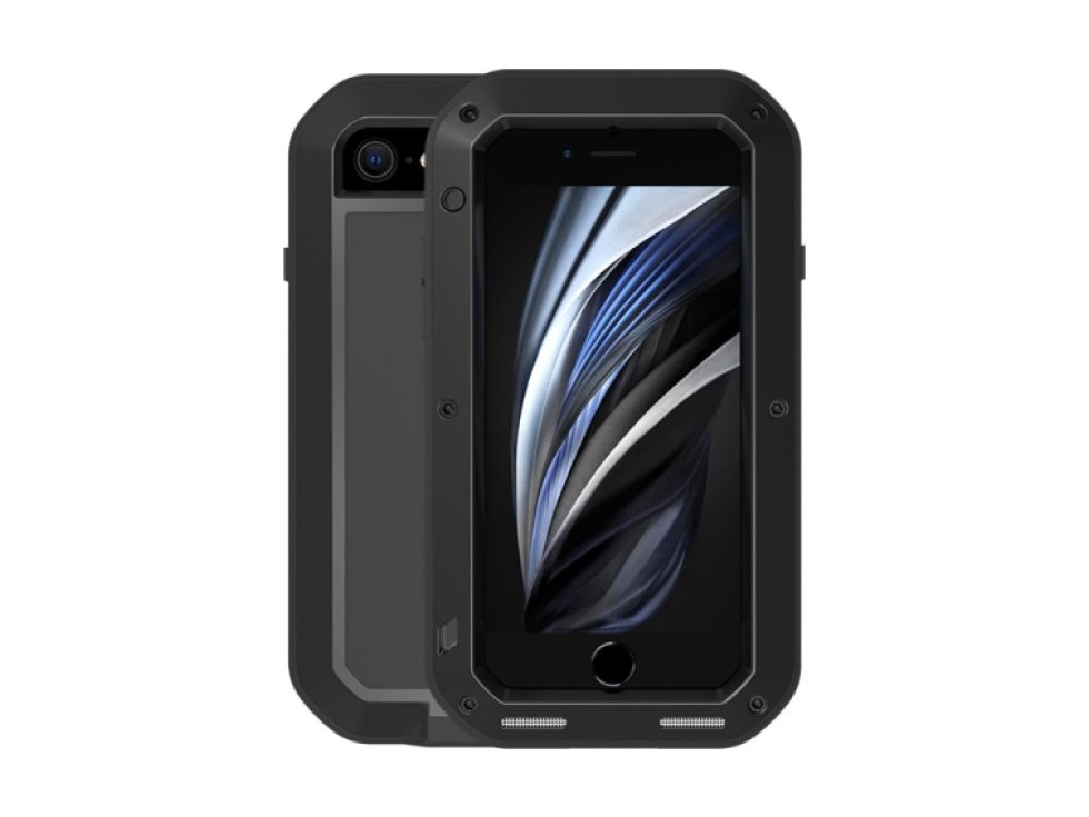 Ochranný kryt pro iPhone 7 / 8 / SE (2020/2022) - LOVE MEI, Powerful Black