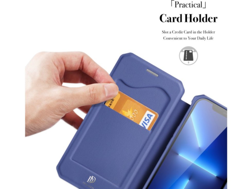 Knížkové pouzdro pro iPhone 13 Pro MAX - DuxDucis, SkinX Blue