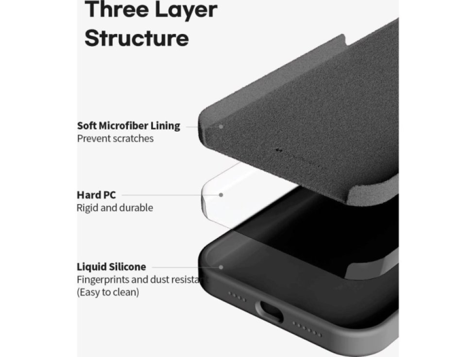 Ochranný kryt pro iPhone 13 Pro - Mercury, Silicone Black