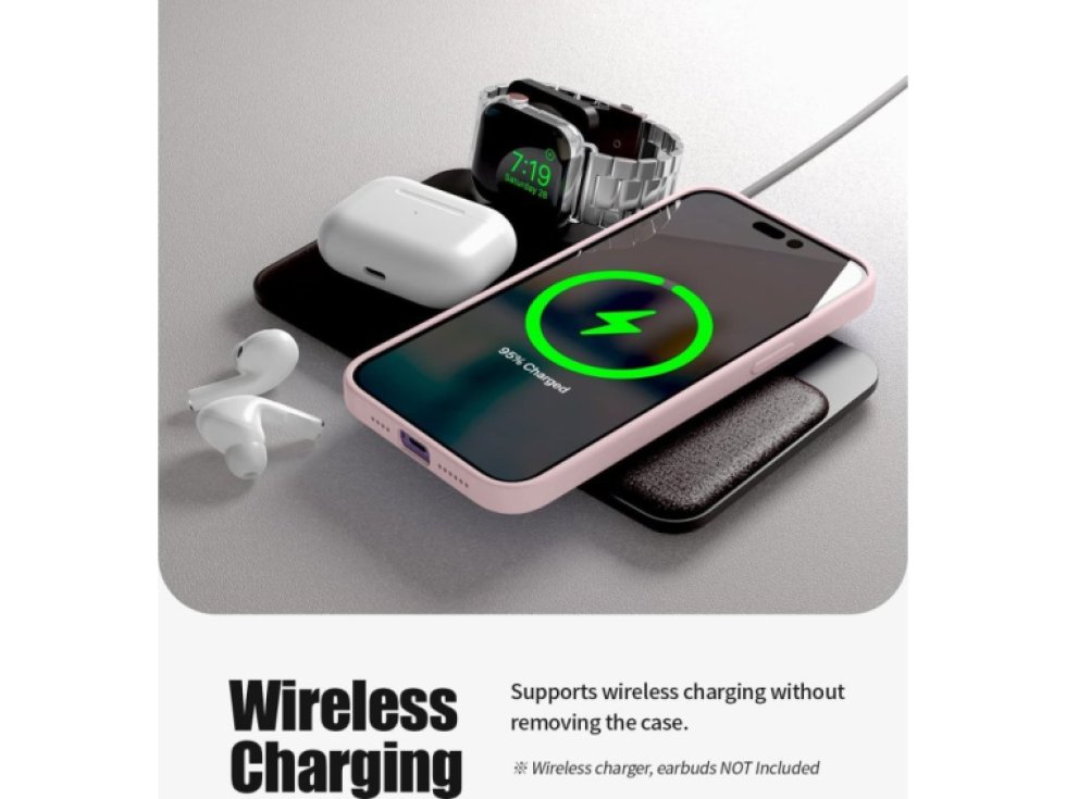 Ochranný kryt pro iPhone 14 Pro MAX - Mercury, Silicone Pink Sand