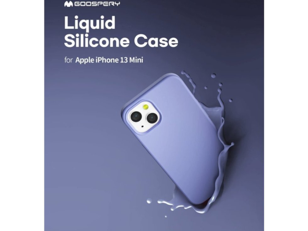 Ochranný kryt pro iPhone 13 mini - Mercury, Silicone Lavender Gray