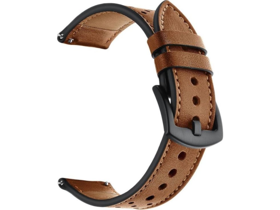 Řemínek pro Samsung Galaxy Watch 40mm / 42mm / 44mm / 46mm - Tech-Protect, Leather Brown