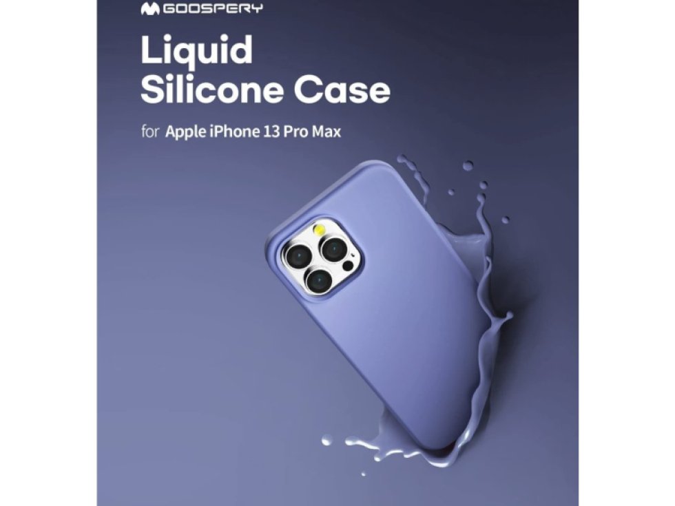 Ochranný kryt pro iPhone 13 Pro MAX - Mercury, Silicone Lavender Gray