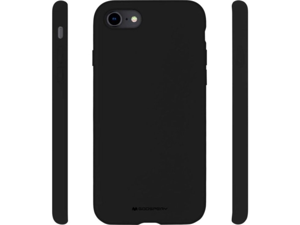 Ochranný kryt pro iPhone 7 / 8 / SE (2020/2022) - Mercury, Silicone Black