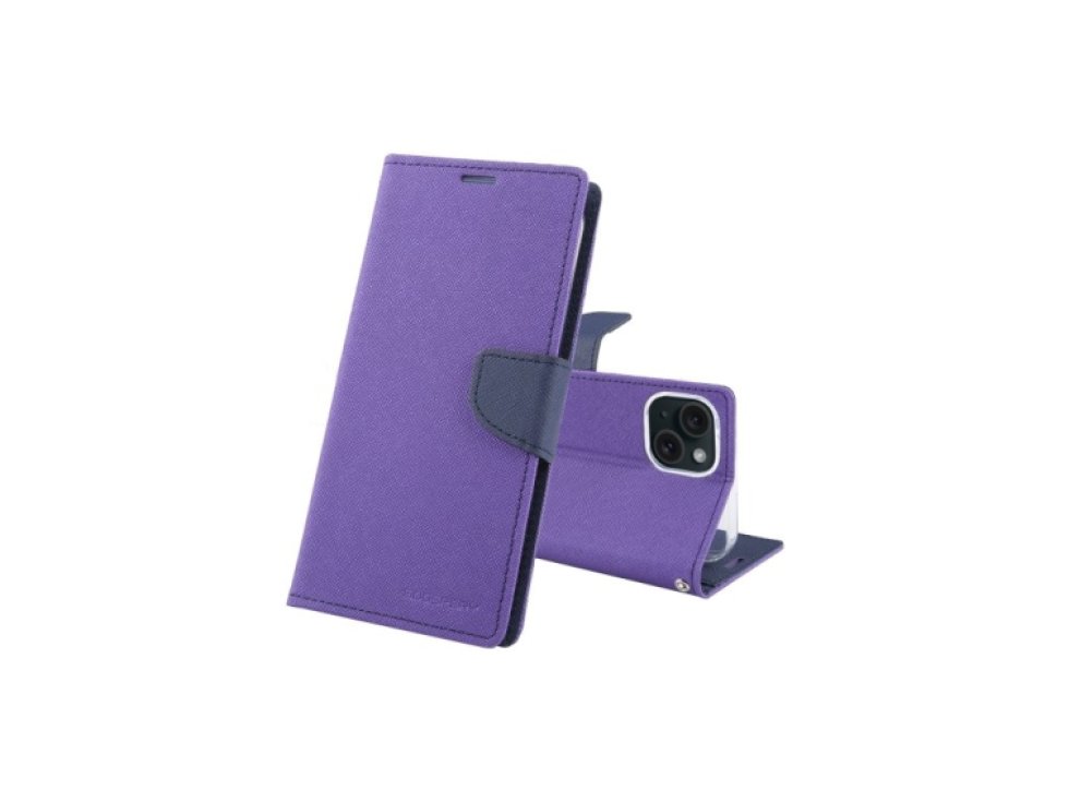 Pouzdro na iPhone 15 - Mercury, Fancy Diary Purple/Navy