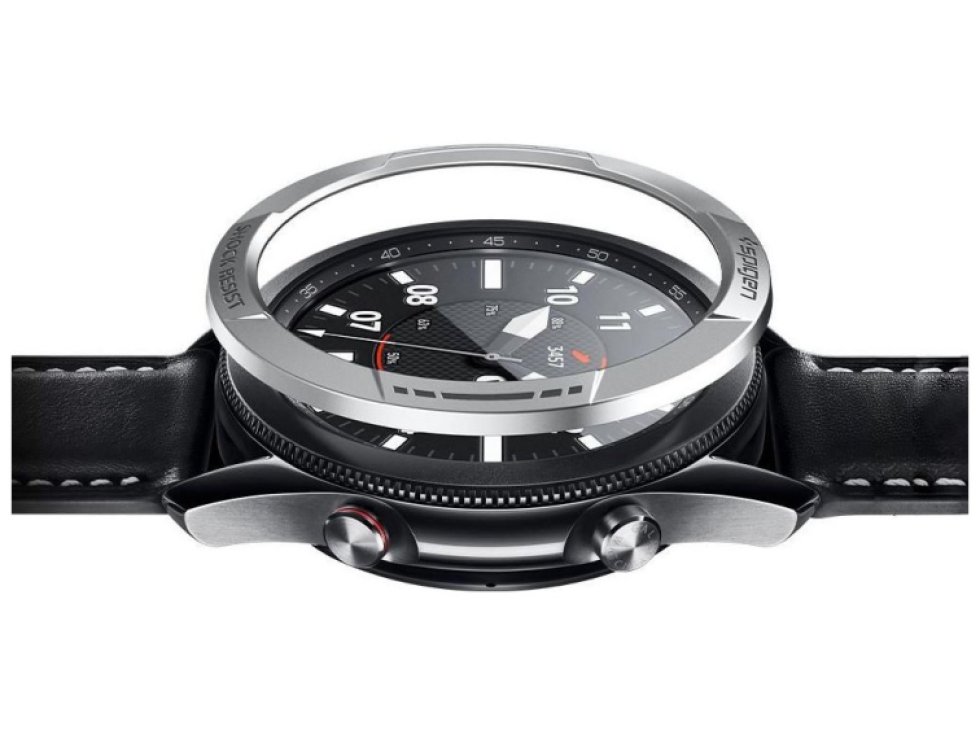 Ochranný kryt pro Samsung Galaxy Watch 45mm - Spigen, Chrono Shield Silver