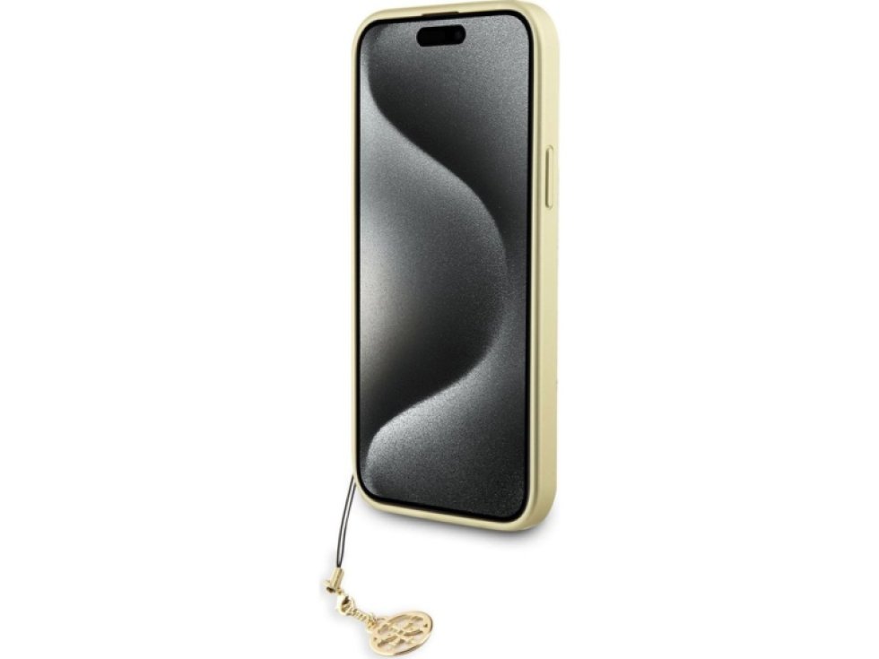 Ochranný kryt na iPhone 15 Pro MAX - Guess, 4G Charms Brown GUHCP15XGF4GBR