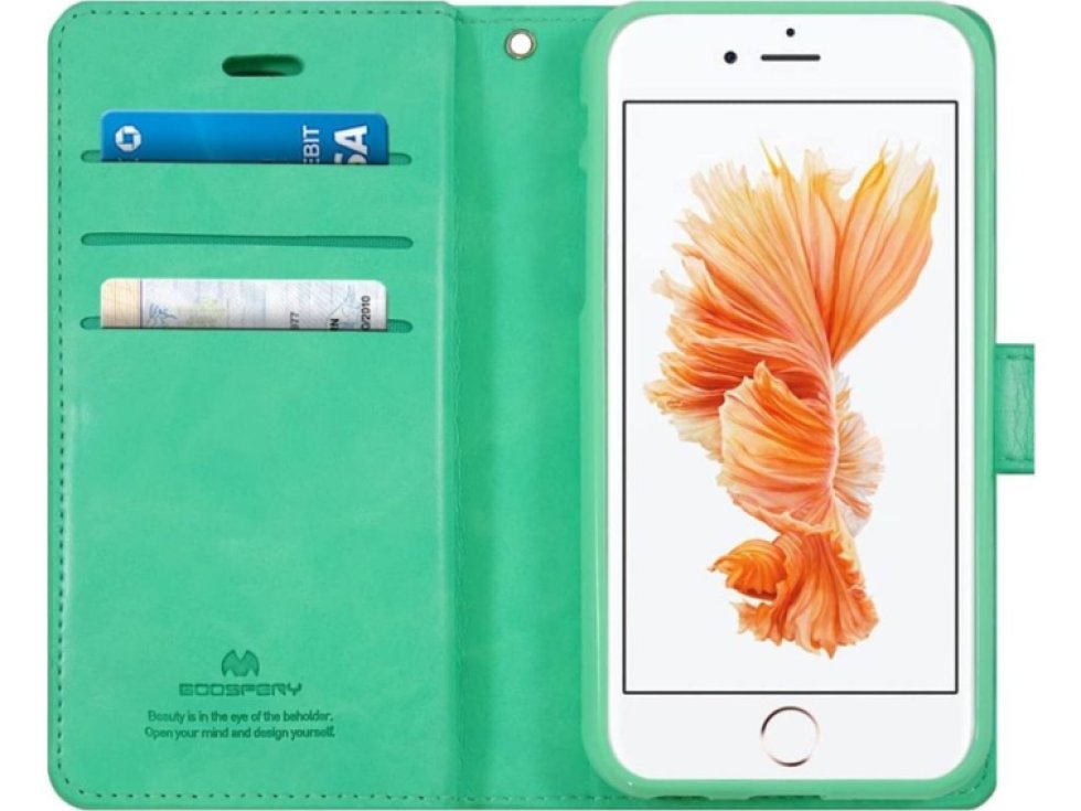 Knížkové pouzdro na iPhone 6 / 6S - Mercury, Mansoor Diary Mint