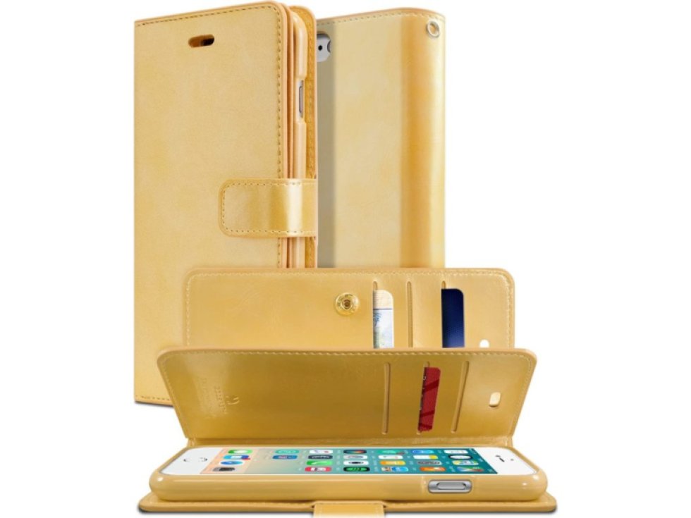 Pouzdro / kryt pro iPhone 7 / 8 / SE (2020/2022) - Mercury, Mansoor Diary Gold