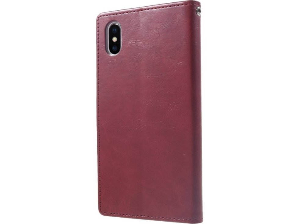 Pouzdro / kryt pro iPhone XS MAX - Mercury, Bluemoon Diary Wine