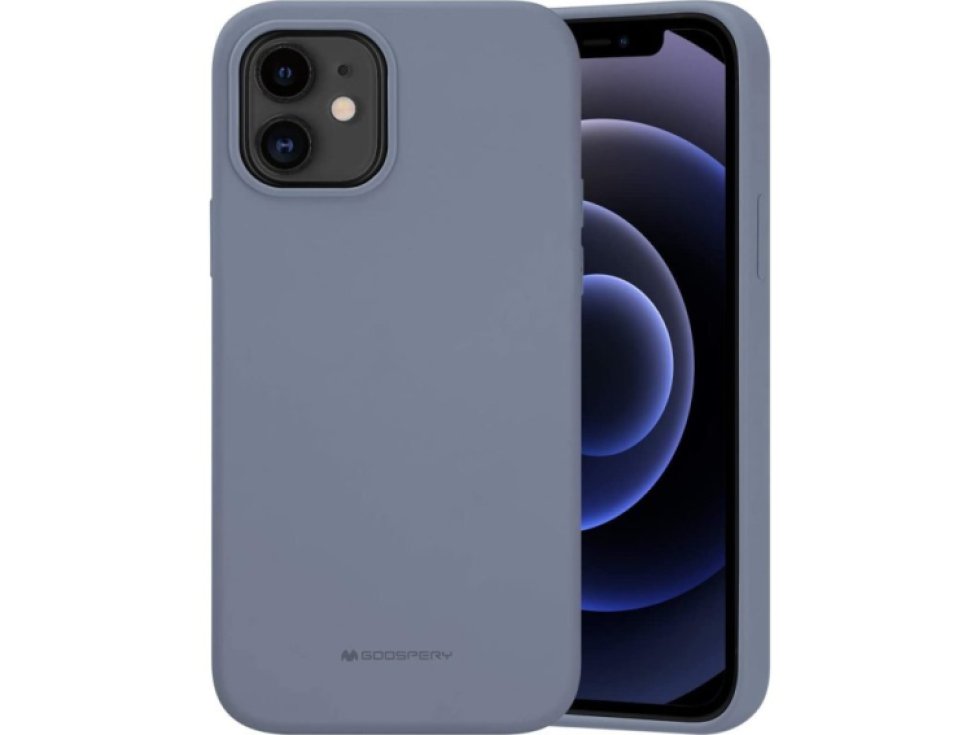 Ochranný kryt pro iPhone 12 / 12 Pro - Mercury, Silicone Lavender Gray