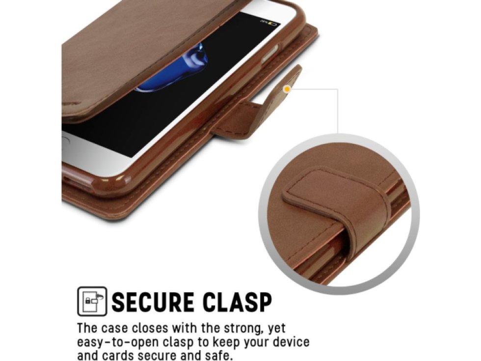 Pouzdro / kryt pro iPhone 7 Plus / 8 Plus - Mercury, Bluemoon Diary Brown