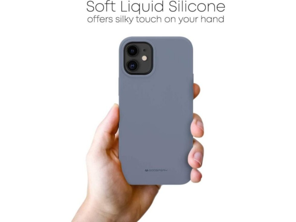 Ochranný kryt pro iPhone 12 mini - Mercury, Silicone Lavender Gray
