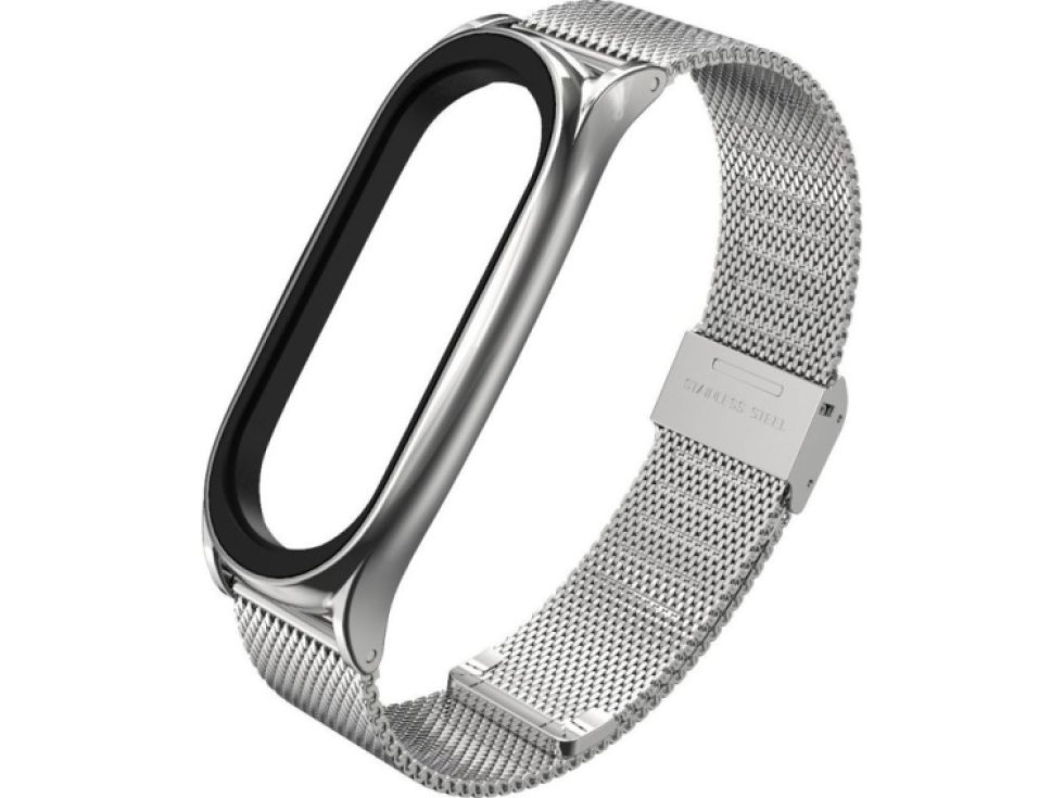 Milaneseband pro Xiaomi Mi Band 5 / 6 stříbrná