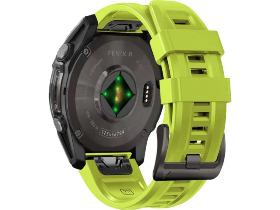 Řemínek pro Garmin Fenix 5X / 5X PLUS / 6X / 6X PRO / 7X / 8 (51mm) - Tech-Protect, Silicone Lime