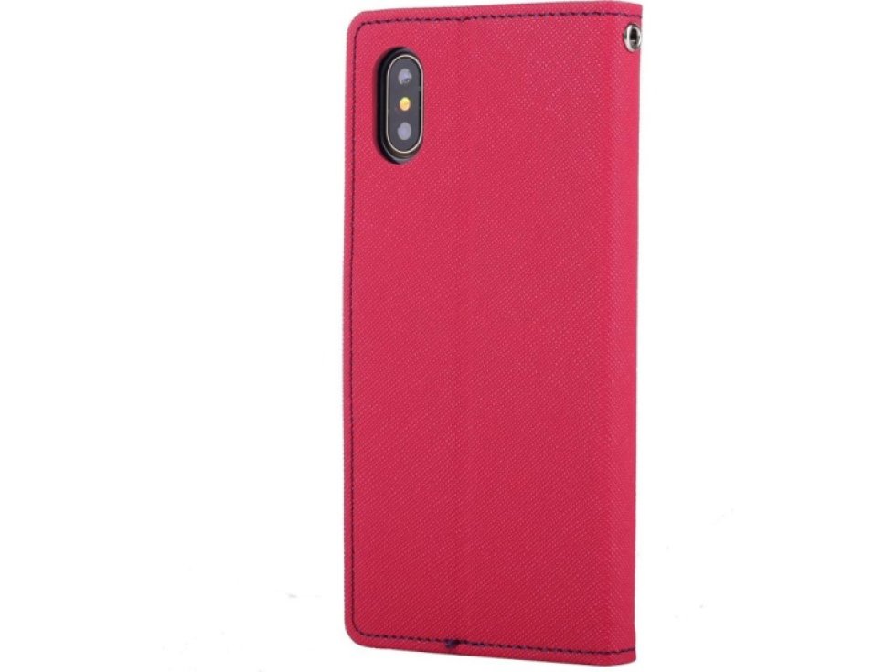 Pouzdro / kryt pro iPhone XS / X - Mercury, Fancy Diary HOTPINK/NAVY