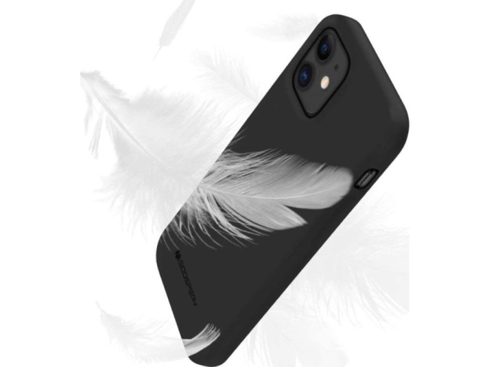 Ochranný kryt pro iPhone 12 mini - Mercury, Soft Feeling Black