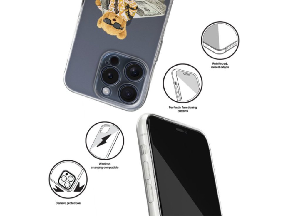 Ochranný kryt na iPhone 12 Pro MAX - Babaco, Teddy Money 003 BPCTEDDY12595