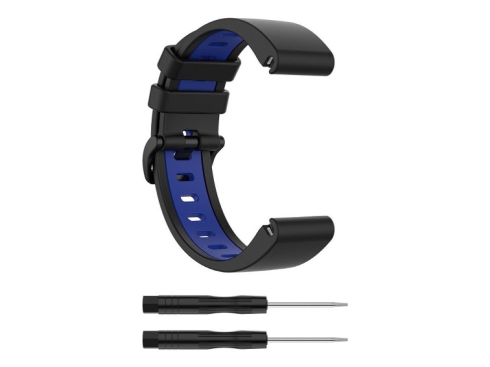 QuickFit silikonový dvojbarevný řemínek s přezkou 22mm