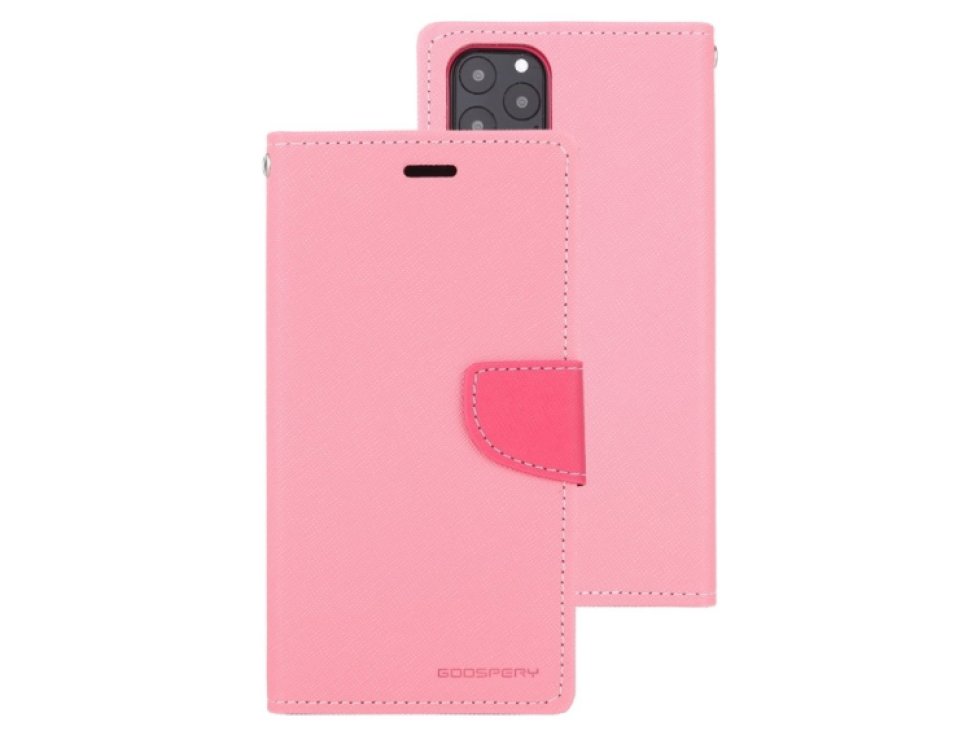 Pouzdro na iPhone 12 / 12 Pro - Mercury, Fancy Diary Pink/Hotpink