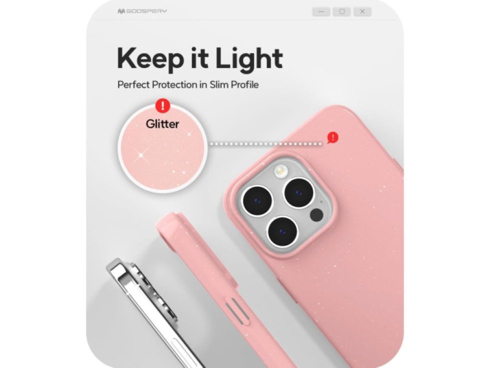 Ochranný kryt na iPhone 15 Pro MAX - Mercury, Jelly Pink