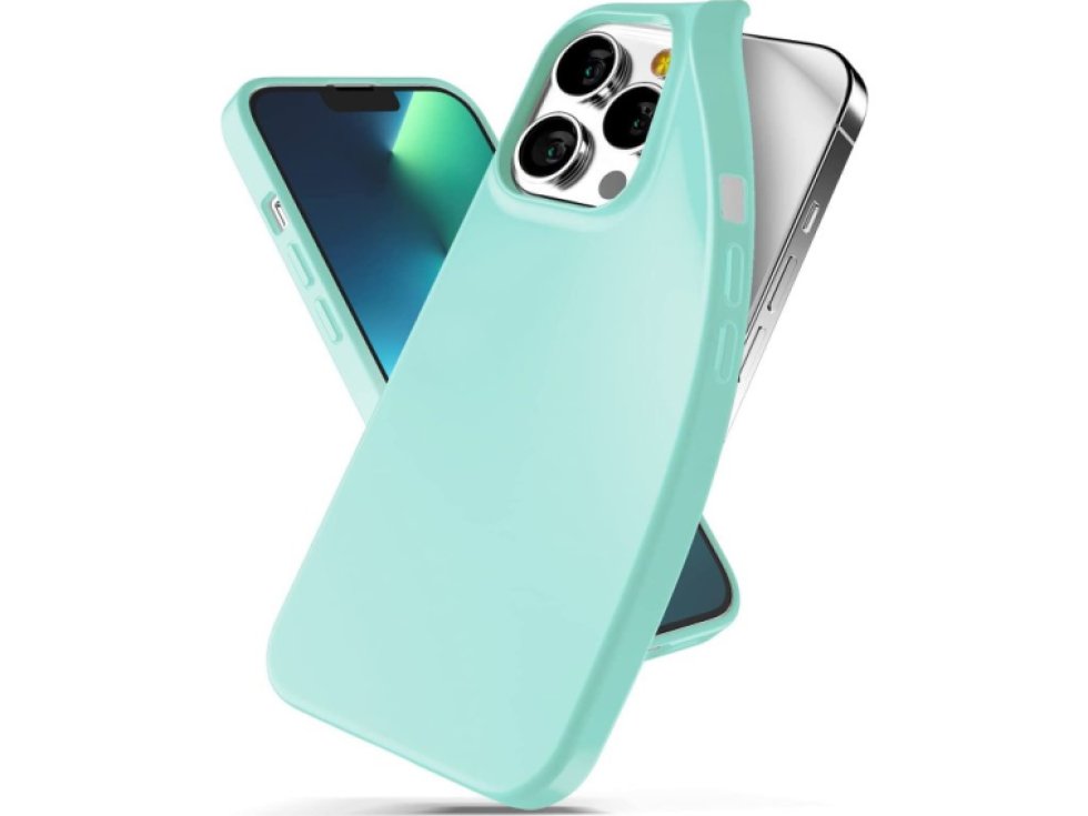 Ochranný kryt pro iPhone 13 Pro - Mercury, Soft Feeling Midnight Mint