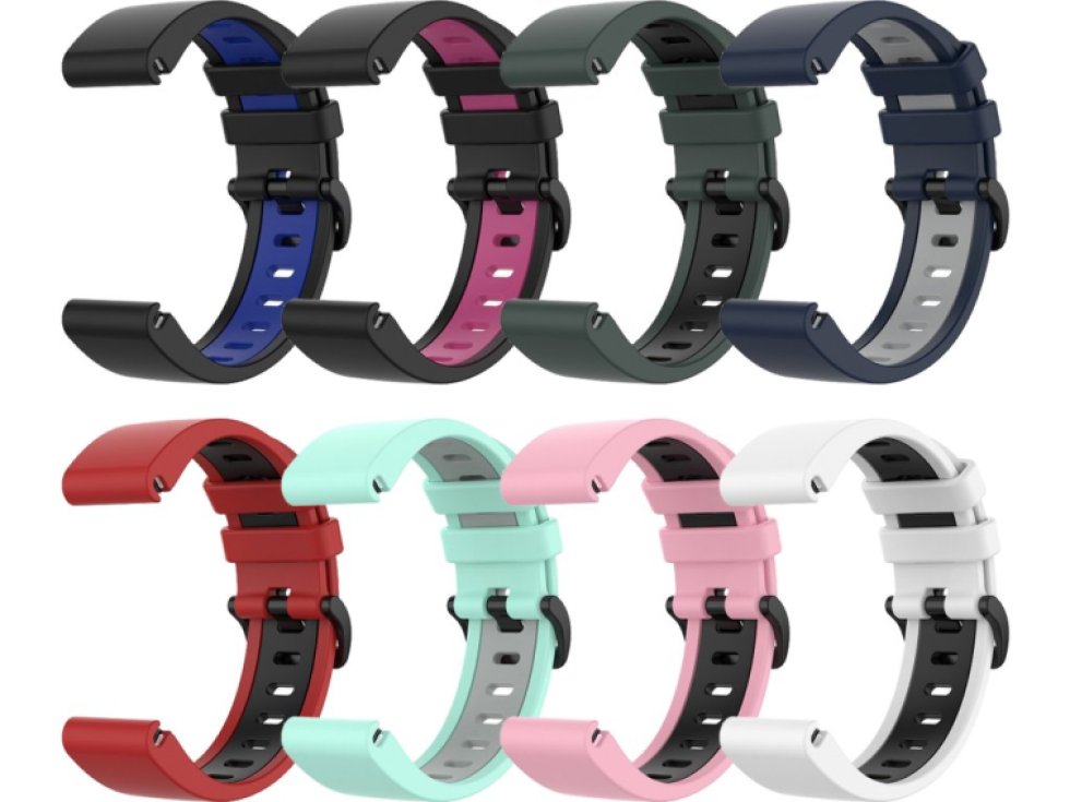 QuickFit silikonový dvojbarevný řemínek s přezkou 22mm